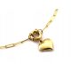  Halskette aus 375er Gold mit hängendem aufblasbarem Herzen, R45, Valentinstagsgeschenk, 9 Karat
