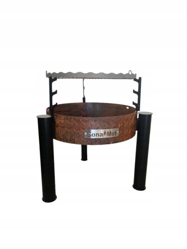  HOHER XL-KAMIN + VERSTELLBARER INOX-ROST S69ŁR+M