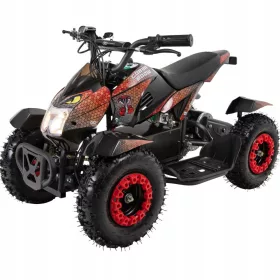  Quad ATV Electric Cobra 800 Watt (Schwarz/Rot)