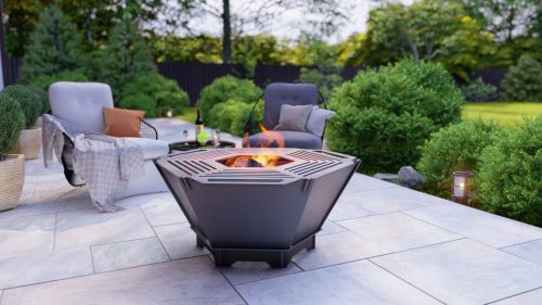  Sechseckiger faltbarer Gartenkamin