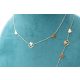  Gold-Set mit Prominenten, 3 Elemente, Kleeblatt und Herzen, 316L-Stahl