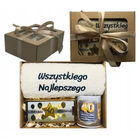    GEBURTSTAG GESCHENK 18-60 Set Geschenkkorb Handtuch Tasse Schokolade