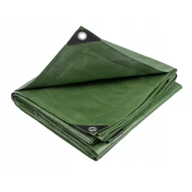   Robuste, grüne Abdeckplane 3x7m, UV-beständig und wasserdicht