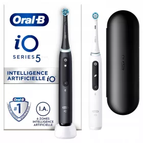  SET 2x Oral-B iO5 Duo Elektrische Zahnbürste SCHWARZ WEISS