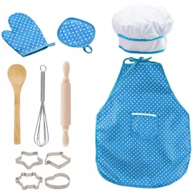  Schürze für Kinder Kochset Zubehör 8in1