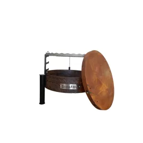  XL-KAMIN + VERSTELLBARER INOX-ROST + ABDECKUNG S13ŁR+M
