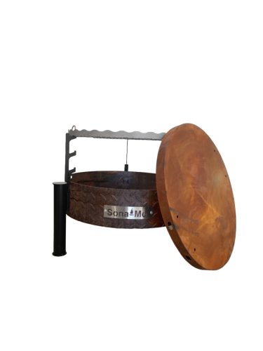  XL-KAMIN + VERSTELLBARER INOX-ROST + ABDECKUNG S13ŁR+M
