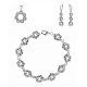  Ein Set oxidierter Silberschmuck mit Rosenmotiv, Pr925 + Box