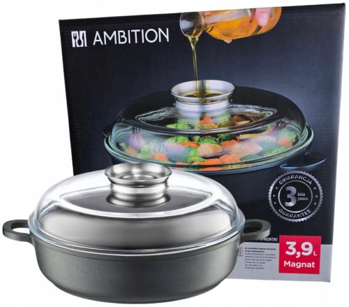 Ambition Magnat Tiefbratpfanne mit Aroma Knob System, 28 cm