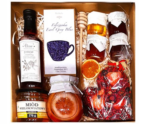  GROßER KORB GESCHENKSET GESCHENK SCHOKOLADE TEE HONIG ZITRONENSIRUP