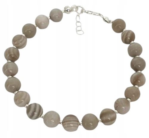  925 SILBER SILBERARMBAND MIT GESTREIFTEM FEUELSEUTEL