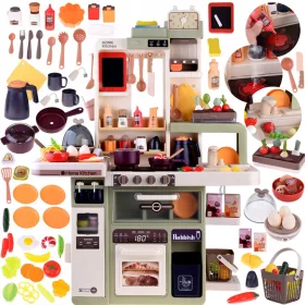    Realistische große Küche, 88 Teile, kochendes Dampfwasser, Tonlicht ZA4666