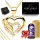  GOLDKETTE HERZ + ROSE GESCHENK FÜR DIE FRAU DER SCHWIEGERMUTTER DER MUTTER DER FREUNDIN