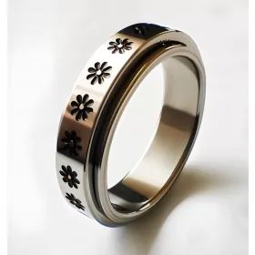  Anti-Stress-Ring (drehbar) – Blumenmuster