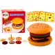  HAMBURGER AUS HOLZ, 8 EL-REZEPTKARTEN, 10 STÜCK, LEAN TOYS