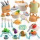  49X KÜCHENTÖPFE-SET FÜR KINDER GEMÜSE KÜCHENZUBEHÖR KÜCHE