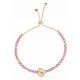  Guess Women's Arm Party Heart Armband, rosa, Kristalle, Stahl, Größe S