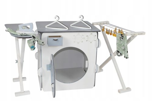  FARBE Waschmaschine Trockner Bügelbrett Kleiderbügel Wäscheklammern mit Emoticons PL