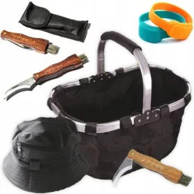  PILZE-ESSENTIAL-SET, KORB, MESSER, PILZE-HUT