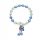  Perlenarmband aus Messing, Glas und Kristallen mit Verzierungen in einer Box