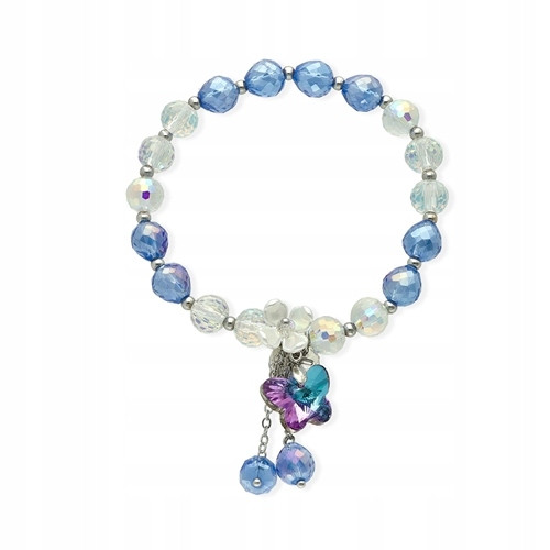  Perlenarmband aus Messing, Glas und Kristallen mit Verzierungen in einer Box