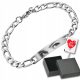  Armband MIT DEINEN AUGEN zum Jungentag, Figaro aus Stahl
