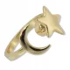  Anti-Stress-Ring (drehbar) mit Stern und Mond, Chirurgenstahl