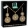  GOLDSCHMUCKSET CHIRURGENSTAHLKETTENANHÄNGER OHRRINGE 50CM