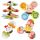  SPINNER-SET x3 SPINNENDE RASSELN MIT SAUGNAPF, GESCHRAUBT, SENSORISCH