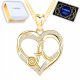  14K Gold Halskette Herz mit Buchstabe 925 Silber Liebesbuchstabe A 585 vergoldet