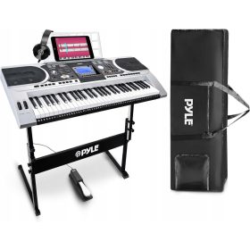    Keyboard-Klavier-Kopfhörer-Set mit 61 Tasten, professionelle Tasche