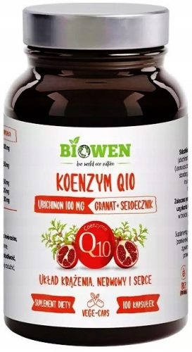 Veganes Koenzym Q10 100 mg mit Herzgespann und Granatextrakt - Biowen