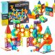  MAGNETISCHE KONSTRUKTIONS-PÄDAGOGISCHE BLÖCKE, PUZZLE, GLÜHENDE SPUR, 75-TLG