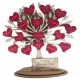  Stehender 3D-Geschenkbaum zum Hochzeitstag mit Ständer und gravierten Wünschen