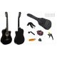  ELEKTROKLASSISCHE GITARRE 4/4 MONTANA CEQ SCHWARZ GLANZ + ZUBEHÖR - SET