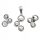  Ein dezentes Schmuckset aus 925er Silber mit drei Ringen mit Zirkonen als Geschenk