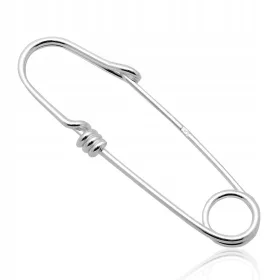  Silberne Sicherheitsnadelbrosche aus 925er Silber