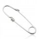 Silberne Sicherheitsnadelbrosche aus 925er Silber