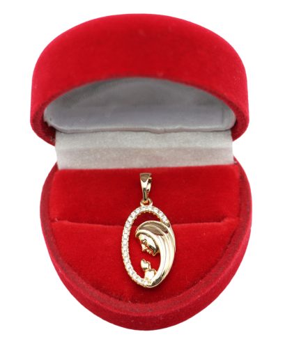  Goldanhänger aus Chirurgenstahl 316L Z825 MUTTER-GOTTESMEDAILLE