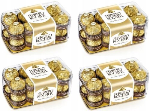 FERRERO ROCHER Pralinen-Geschenkbox 4x 200g