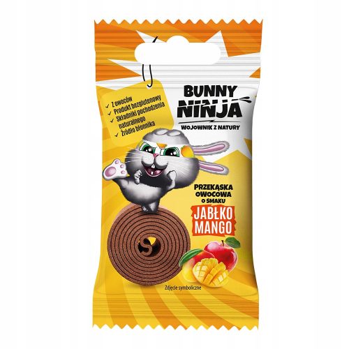 Bunny Ninja FRUIT ROLLS Apfel-Mango Geschmack, 28 Stück