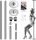  POLE DANCE ROHR FÜR TANZ, DREHBAR UND STATISCH EINSTELLBAR, SILBER