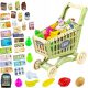 PÄDAGOGISCHES SPIELZEUG FÜR KINDER MONTESSORI EINKAUFSSET KINDERWAGEN OBST GESCHENK