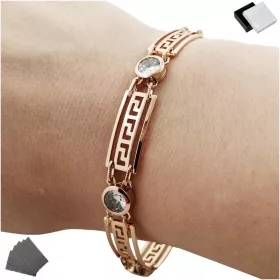  SCHÖNES GRIECHISCHES GOLDARMBAND MIT 18K ZIRKONIA