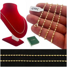    VERGOLDETE DAMENKETTE SINGAPUR 50 cm FÜR FRAU, FRAU, MUTTER, SILBER