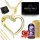  GOLDENE HERZ-HALSKETTE + EWIGE LED-ROSE / GESCHENK ZUM NAMENSTAG IHRER ENKELIN
