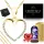  GOLDENE HERZ-HALSKETTE + LED ETERNITY ROSE / GESCHENK ZUM NAMENSTAG IHRER ENKELIN