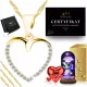  GOLDENE HERZ-HALSKETTE + LED ETERNITY ROSE / GESCHENK ZUM NAMENSTAG IHRER ENKELIN