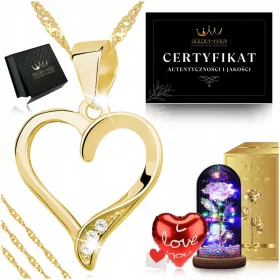    GOLDENE HERZ-HALSKETTE + EWIGE ROSEN-LED-GESCHENK FÜR DEN MENTOR DER FRAU MEINER COUSIN