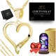  GOLDENE HERZ-HALSKETTE + EWIGE ROSEN-LED-GESCHENK FÜR DEN MENTOR DER FRAU MEINER COUSIN